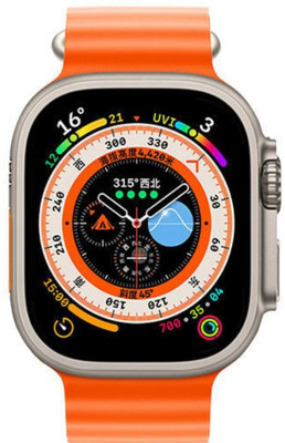 Lv enterprises Android Smart Watch2 Men 4G Network BT Call GPS T800 Ultra Smartwatch(Orange Strap, Free Size)