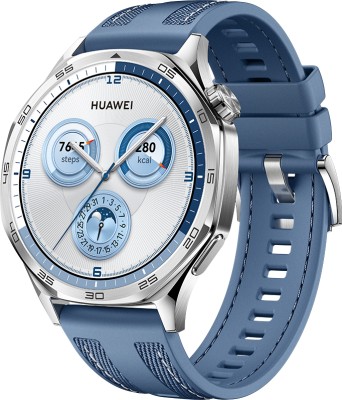 Huawei WATCH GT 5 46mm , 14 Days Battery, Built-in maps,iOS &Android ,Pro-level sports Smartwatch(Blue Strap, Free Size)