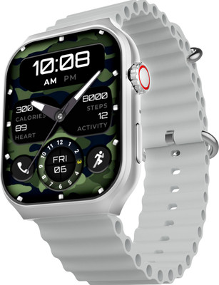 beatXP Marv Ultra 2.01” HD Bluetooth Calling Smart Watch, Metal Body Smartwatch(Ice Silver Strap, Free Size)