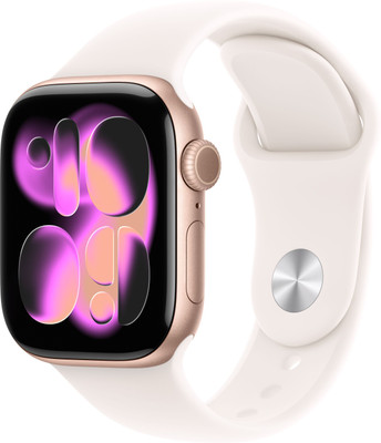 Apple Watch Series 11 GPS 42mm Rose Gold Aluminium Case Light Blush Sport Band - M/L(Light Blush Strap, Medium/Large)