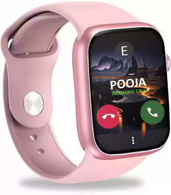 SAMSTAR COLLECTION Smartwatch T55 Series 9 Bluetooth Calling Fitness Tracking AI Voice assistant Smartwatch(Pink Strap, Free Size)