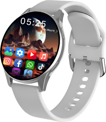 GameSir Active 2 Round Stay Connected with YouTube, Facebook, and Insta Notifications Smartwatch(Grey Strap, Free Size)