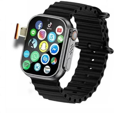 Vinayak T800 Ultra smart watch with WiFi GPS SIM card 5G S9 Ultra watch Smartwatch(Black Strap, Free Size)