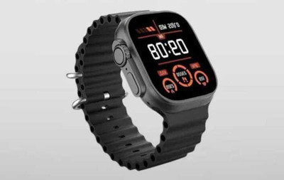 Techio T800 Ultra Smart Watch Series 8 BLACK Smartwatch(BLACK Strap, FREESIZE)