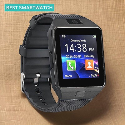 SYARA DZ09 (Smartwatch) with Camera memory card(Sim Card Smart Watch) For men&women53 Smartwatch(Black Strap, Free)