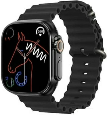 Vsh T800 Ultra Smart watch with wireless Charging Smartwatch (Black Strap) Smartwatch(Black Strap, Free Size)