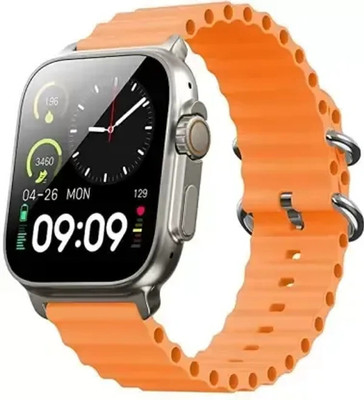 Fuziqra T800 Pro Smartwatch – Heart Rate, SpO2, Sports Mode, iOS/Android Compatible Smartwatch(ORANGE Strap, FREE SIZE)