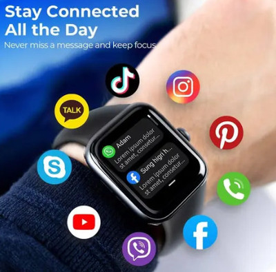 NIKHILX T500/T800/T700 Ultra smartwatch T800 OG pro BT Calling 1.78 HD Smartwatch Smartwatch(Black Strap, 1.90 Inch)