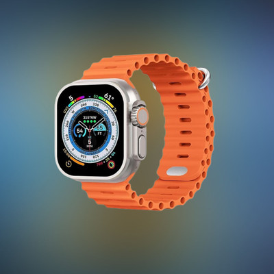SHIVAAY ENTERPRISES T800 Ultra Smart Watch With Wireless Charging T297 Smartwatch(Orange Strap, Free Size)