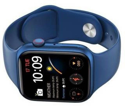 NKL Latest Crown Working Smartwatch Series 7 Bluetooth Calling Value Of Money Smartwatch(Blue Strap, FREE)