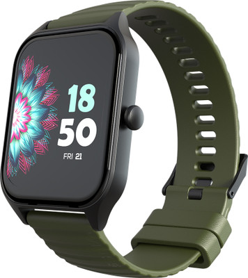 Wings Prime 1.96 Made In India HD IPS 60Hz refresh rate Digital Single Chip BT Calling Smartwatch(Green Strap, One Size)
