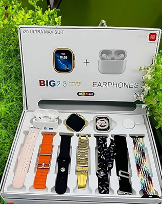 zdea I 20 ULTRA MAX SUIT WATCH WITH EARBUDS Smartwatch(Multicolor Strap, Free Size)