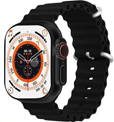 TechElectro T900 ultra Series 8, 385x320 Pixel with orange strap Smartwatch(Black Strap, free size)