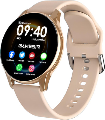 GameSir Active 2 Round Stay Connected with WhatsApp, Facebook, and Insta Notifications Smartwatch(Pink Strap, Free Size)