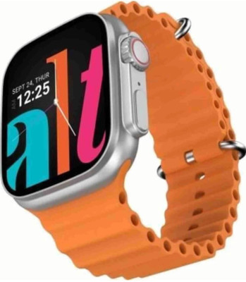Techio T800 SMART WATCH Smartwatch(ORANGE Strap, FREE)