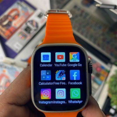 Arceus T800 smart watch & S8 4G network Android System T800 Ultra T6 Smartwatch(Orange Strap, Free Size)