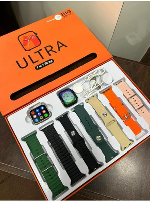 Thekart Combo Ultra 7 in1 Smart watch Smartwatch(Multicolor Strap, Free Size)