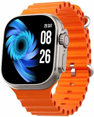 EVAAENTERPRISES T800 Smartwatch Ultra Orange Smartwatch(Orange Strap, 100)