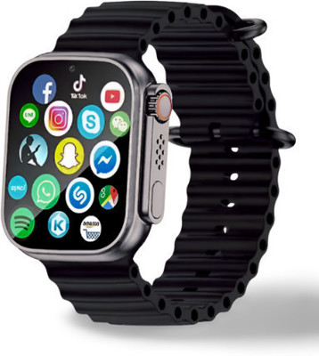 BEAT IT T800 Ultra black Pro Edition smart watch with WiFi GPS SIM card HD Display Smartwatch(Black Strap, Free Size)