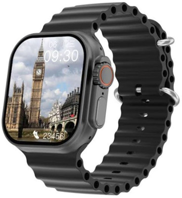 NIKHILX S8 Ultra SmartWatch With BT Calling and Answer Full Touch Fitness 5G Smartwatch(Black Strap, Free Size)