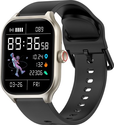 PTron Reflect MaxPro Smartwatch(Black Strap, Free Size)