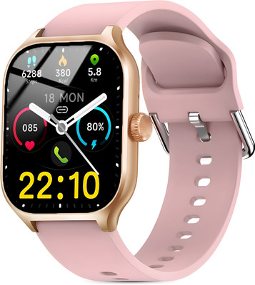 WauroNix WauroNix New Style H9 Pink New Full Screen Touch Smartwatch Smartwatch(Pink Strap, Standard (2.01-inch display))