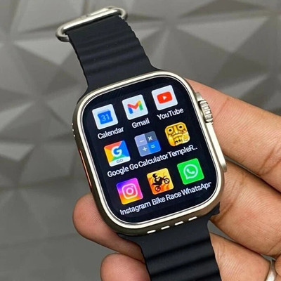 VR Bright Lite T900 smart watch & S8 4G network Android System T800 Ultra T6 Smartwatch(Black Strap, Free Size)
