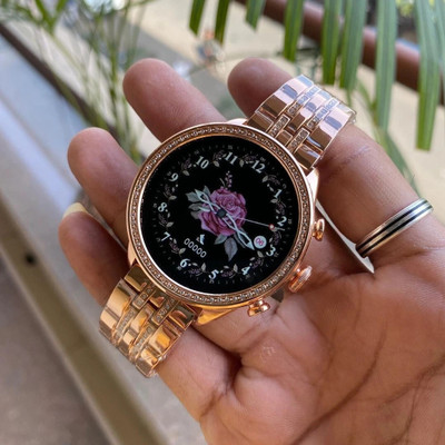 BHARATWARCH Gen 9 Smartwatch(gold, pink Strap, 8 x 8 x 4 cm)