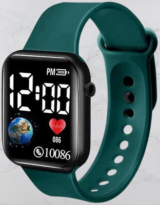 EDENSCOPE Digital Smart Watch For Men & Women_DN13-GREEN Smartwatch(Green Strap, Adjustable)