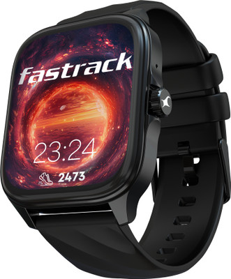 Fastrack Pro-1.97'' Super AMOLED Display|AOD|Working Crown|BT Calling|Fast Charge Smartwatch(Black Strap, Free Size)
