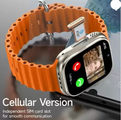 BEAT IT T800 ULTRA Smart Watch No sim card Opetion Smartwatch NO sim card Smartwatch(Orange Strap, Free Size)