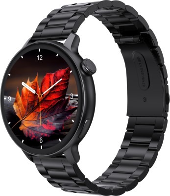 beatXP Evoke Neo 1.43'' Super AMOLED Display with BT Calling, Premium Metal Body & IP67 Smartwatch(Copper Black Strap, Free Size)