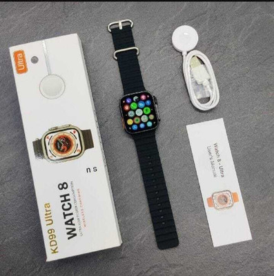 Veu T800 Ultra Smart Watch Series 8 black Smartwatch(ORANGE Strap, Free Size)