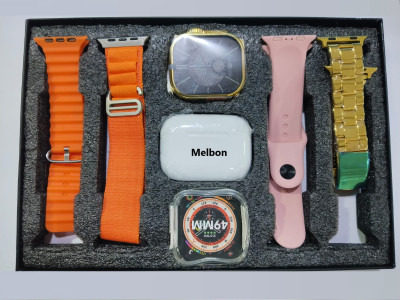Melbon H9 Ultra Max Bluetooth Calling Watch Fitness Health Sports Weather Music Yoga Smartwatch(Pink Strap, 1.9 Inch Round Amoled Sunlight Proof Display)