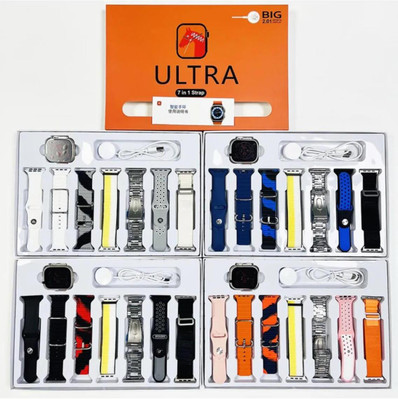 Kumari Enterprises 7 in 1 combo ultra Smartwatch s9 Smartwatch(Multicolor Strap, Free Size)