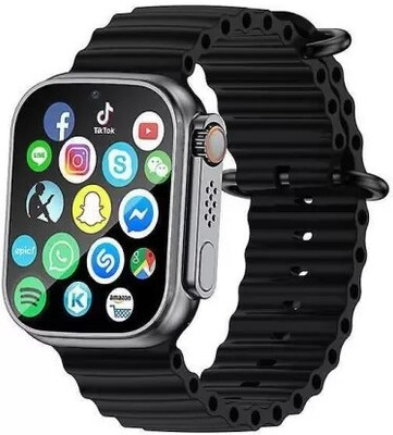 Yash Enterprises T800 Ultra Smart Watch & Wireless Charger Smartwatch(BLACK Strap, FREE SIZE)