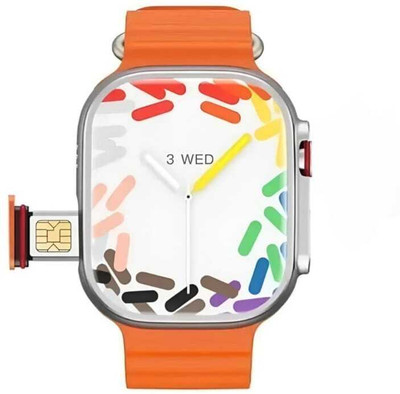zora T800 ULTRA Smart Watch No sim card Opetion Smartwatch Smartwatch(ORANGE Strap, Free Size)
