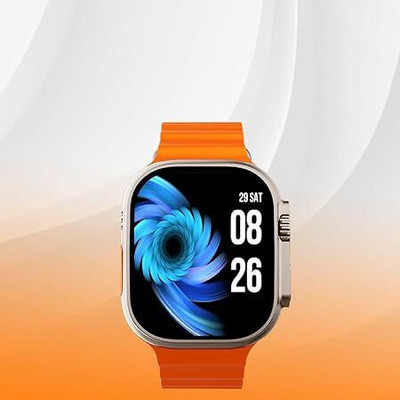 Cubonic ULTRA T900 Latest Model Big Display Smartwatch(Orange Strap, Free Size)