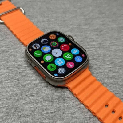 Wookt T800 Ultra Smart Watch Series 8ORANGE:- om/01 Smartwatch(ORANGE Strap, FREESIZE)