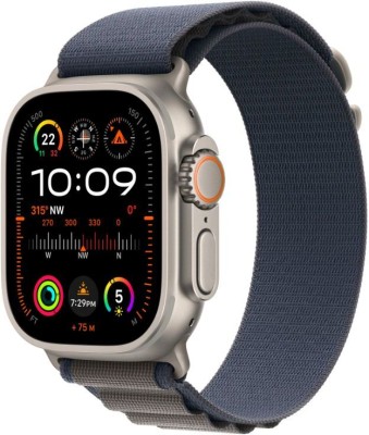 Apple Watch Ultra 2 GPS + Cellular 49mm Titanium Case with Blue Alpine Loop - Large(Blue Strap, Free Size)