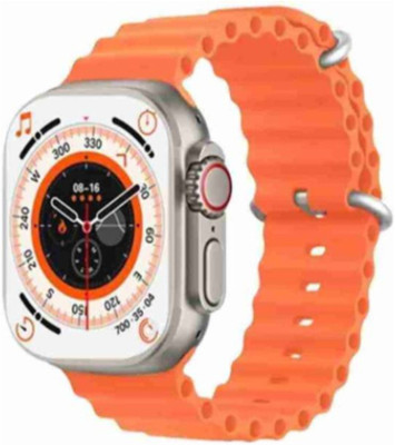 GLowcent T800 ultra BT calling smartwatch compatiable with all Smart phones G318 Smartwatch(Orange Strap, Free Size)