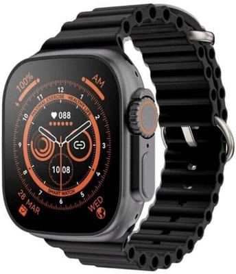 Wristkart T800 SMART WATCH Smartwatch(Black Strap, FREE)