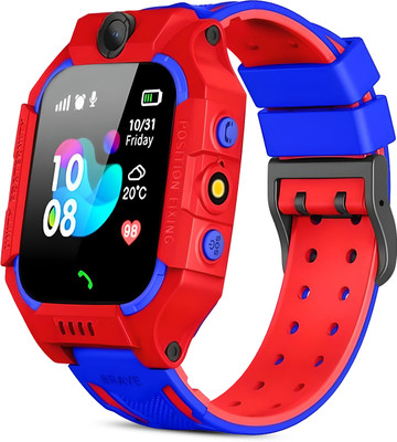 PunnkFunnk-Kids-Calling-Smart-watch-With-4G-Support-Live-Location-Safe-Zone-Camera-Smartwatch-Red-Strap-Regular-Size