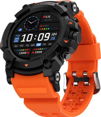 Fire-Boltt Expedition GPS Inbuilt, Bluetooth Calling 35.3mm (1.39) Display & 120+ Sports Smartwatch(Orange Strap, Free Size)