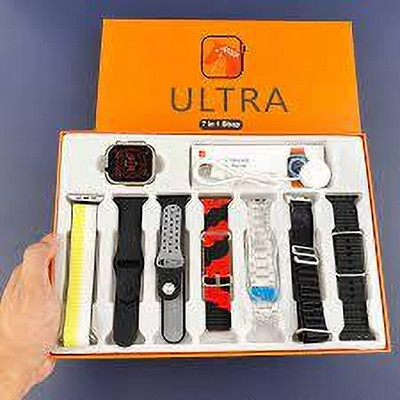 SGG Ultra 7 in 1 Series 8 Bluetooth Call 4G Network Smartwatch(Multicolor Strap, Free Size)