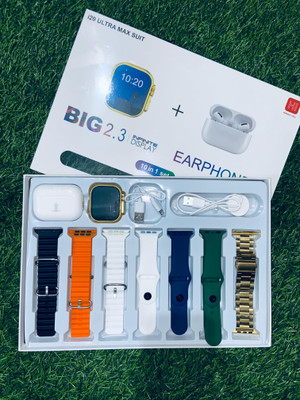 Hokti 7 strap ultra series Watch and earbuds combo Smartwatch(Multicolor Strap, Free Size)