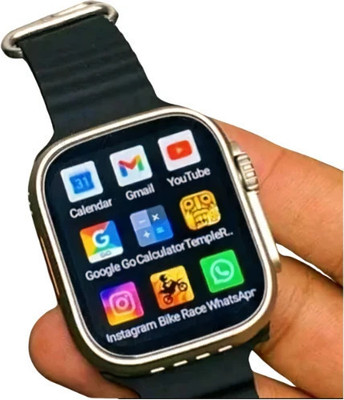 TechElectro T800 Android Smart Watch Men T800 Ultra Smartwatch(Black Strap, Free Size)