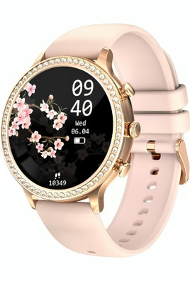 MBS Gen 9 smartwatch latest smart watch for girls amoled display Smartwatch(Gold, Pink Strap, 49)