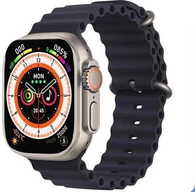 Satyam TRADERS T800 ultra smart watch with wireless charging Smartwatch(Black Alpine Strap, For All)