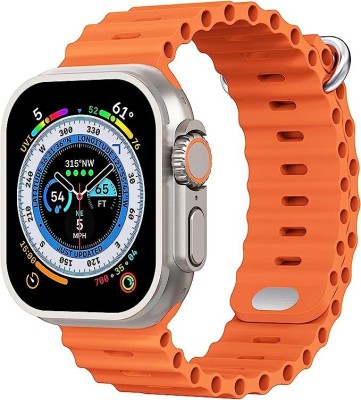 AmorFashido Smartwatch Smartwatch(Orange Strap, Smart Watch T800 Ultra Men Two Watch NFC Door Unlock Smartwatch)